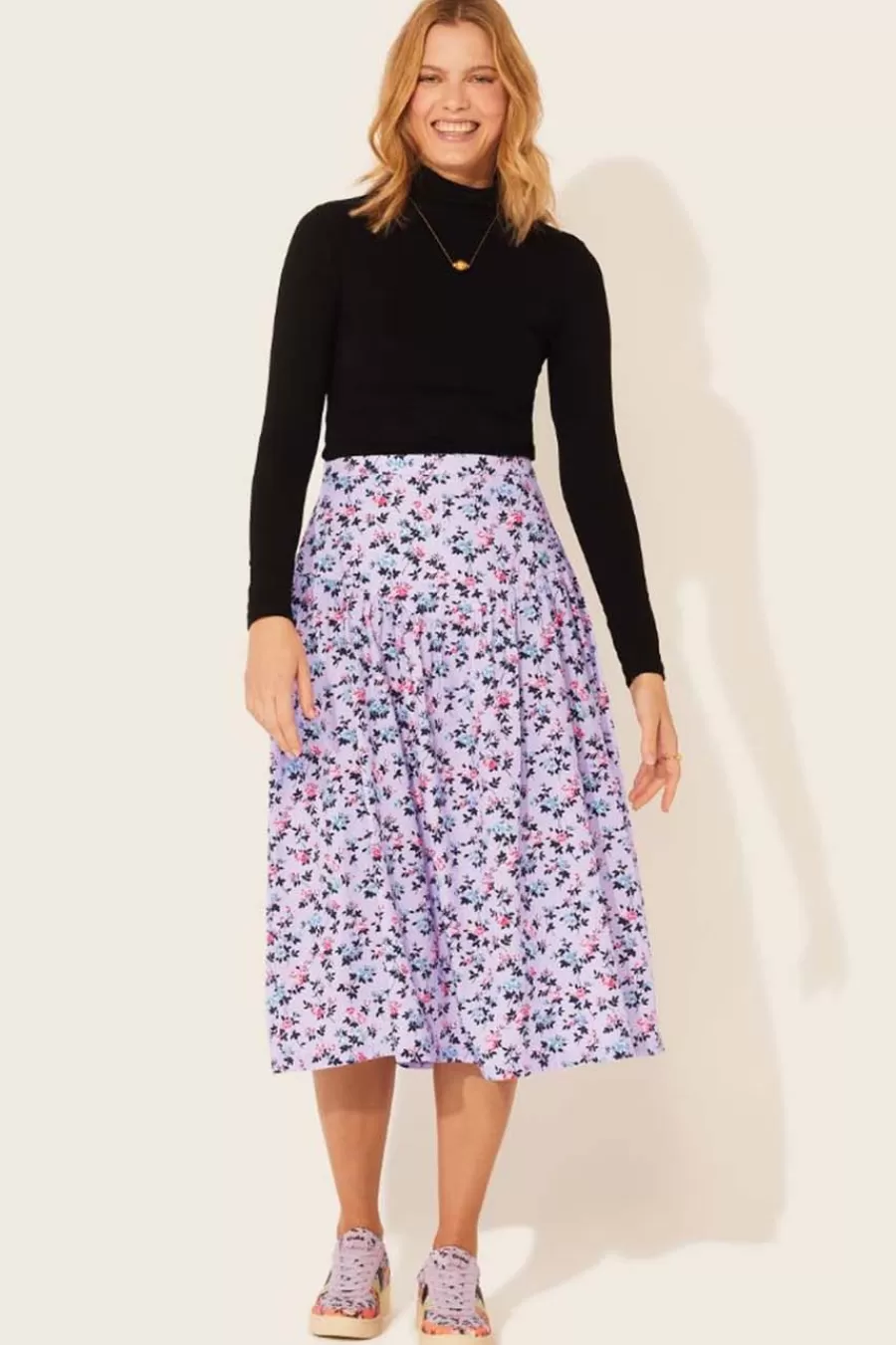 Cath Kidston Acid Rose Yoke Skirt Lilac Store