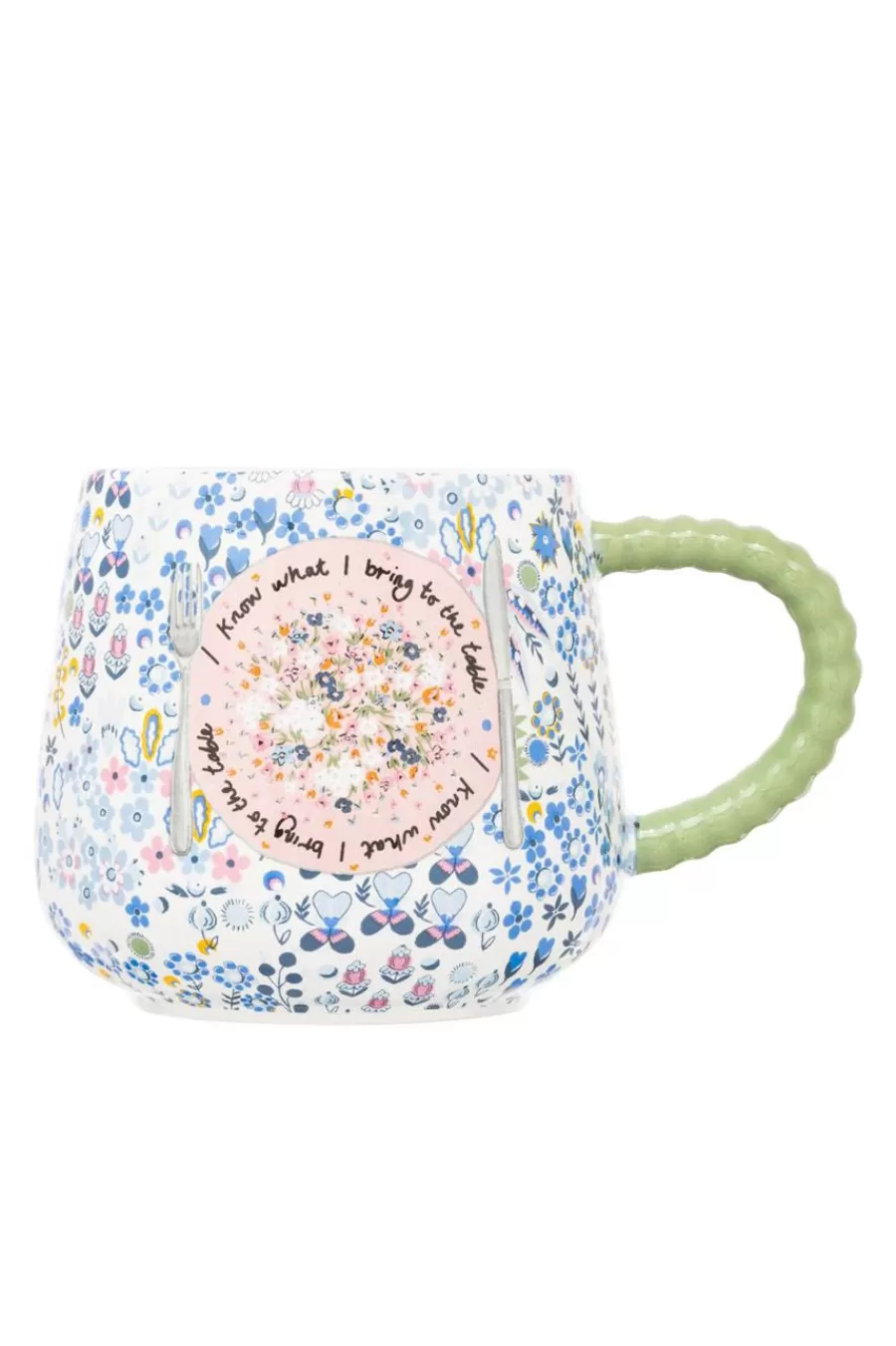 Cath Kidston AFFINITY DITSY TWISTED HANDLE BILLIE MUG Blue New