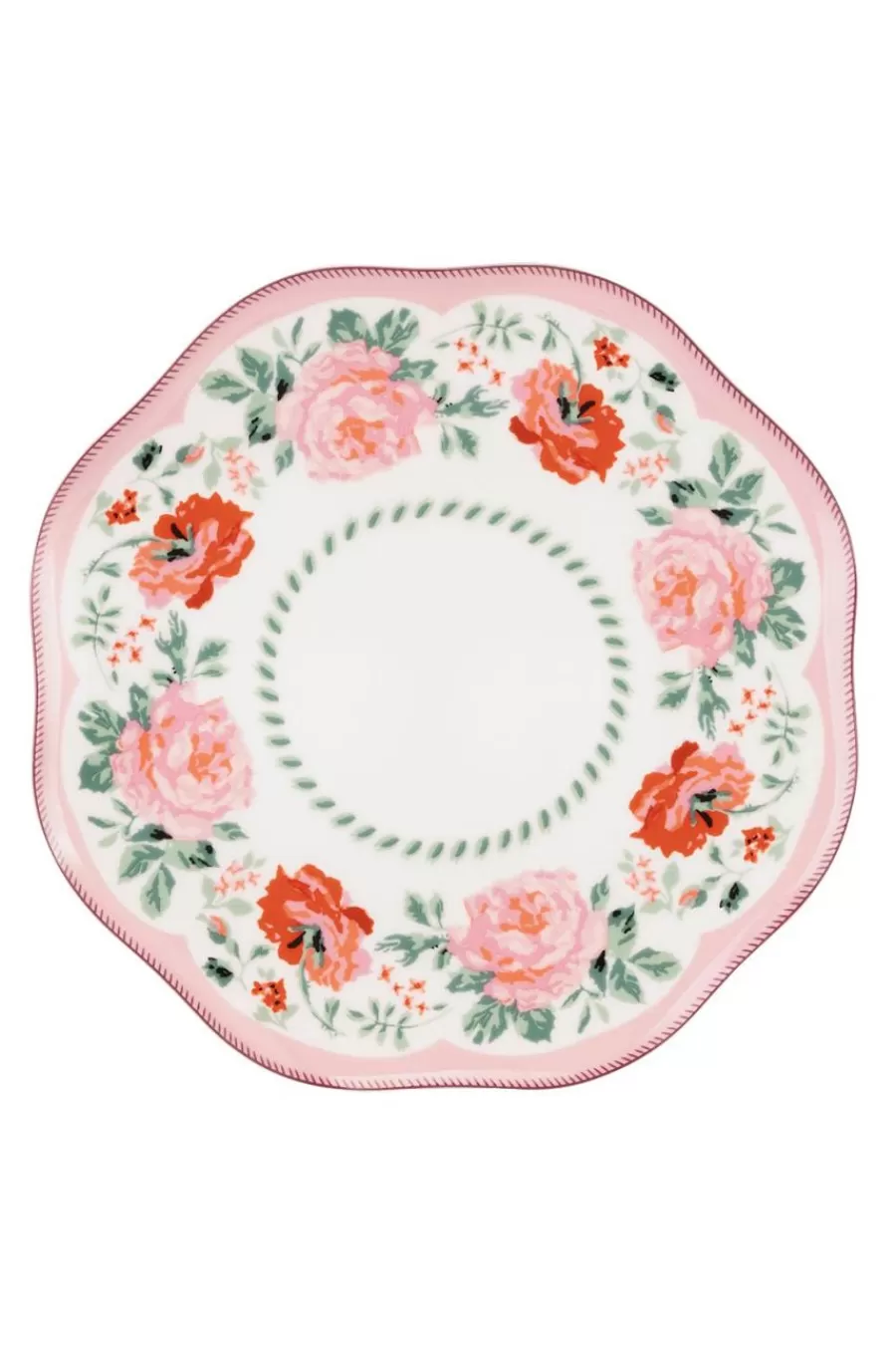 Cath Kidston ARCHIVE ROSE NEW BONE CHINA DINNER PLATE Pink Discount