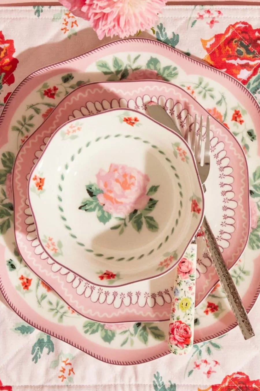 Cath Kidston ARCHIVE ROSE NEW BONE CHINA SIDE PLATE Pink Flash Sale