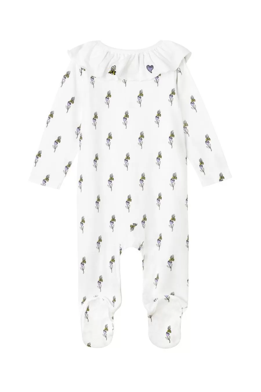 Cath Kidston Bee & Heart Frill Collar Sleepsuit (0-24 Months) Cream Best