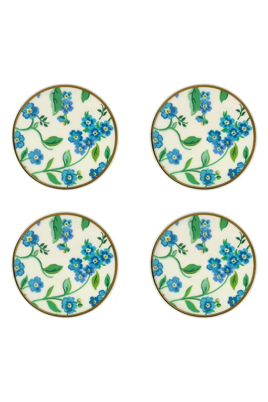 Cath Kidston Forget Me Not Set Of 4 Coasters Cream Fashion