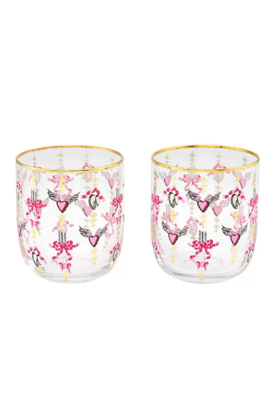 Cath Kidston Garland Recycled Glass Tumbler Cream Outlet