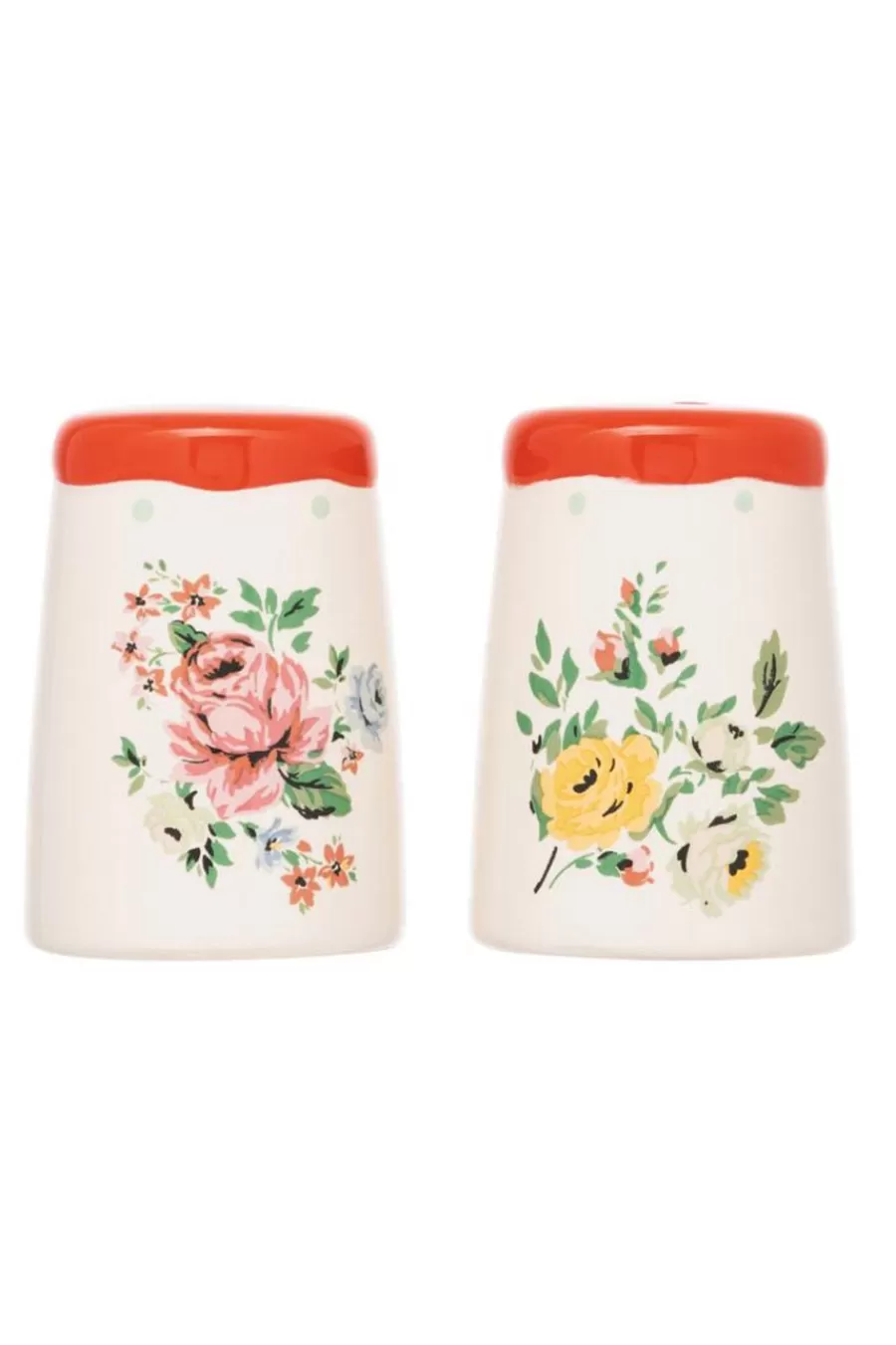 Cath Kidston HAMPSTEAD ROSE SALT & PEPPER SHAKERS Red Fashion