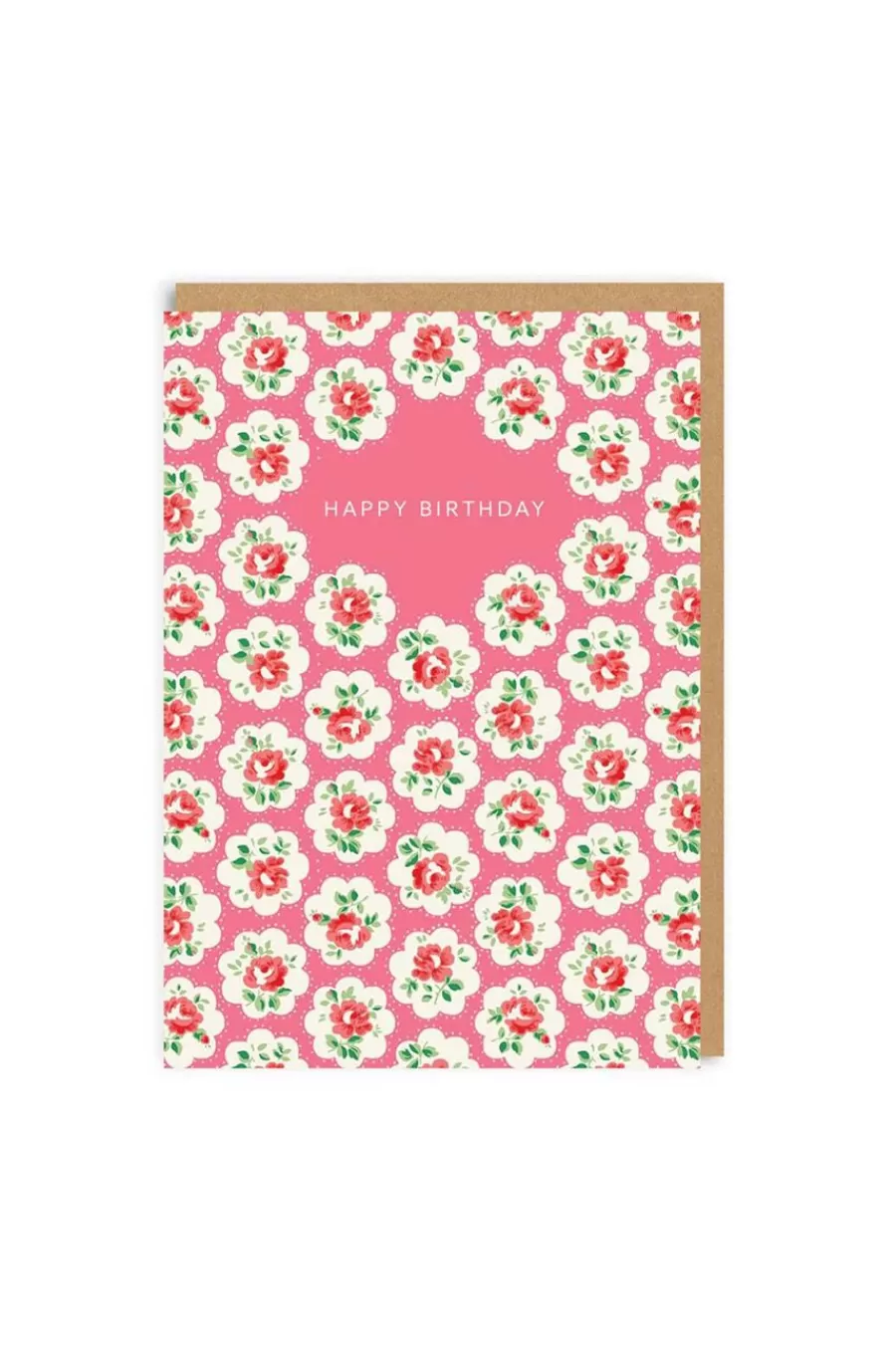 Cath Kidston Happy Birthday (Kitsch Floral) Greeting Card (A6) Pink Online