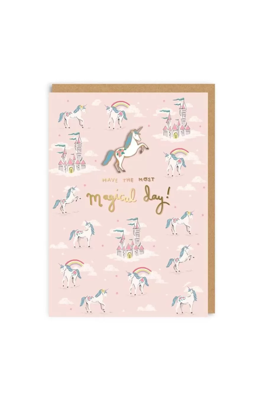 Cath Kidston Have The Most Magical Day Enamel Pin Card Pink Best