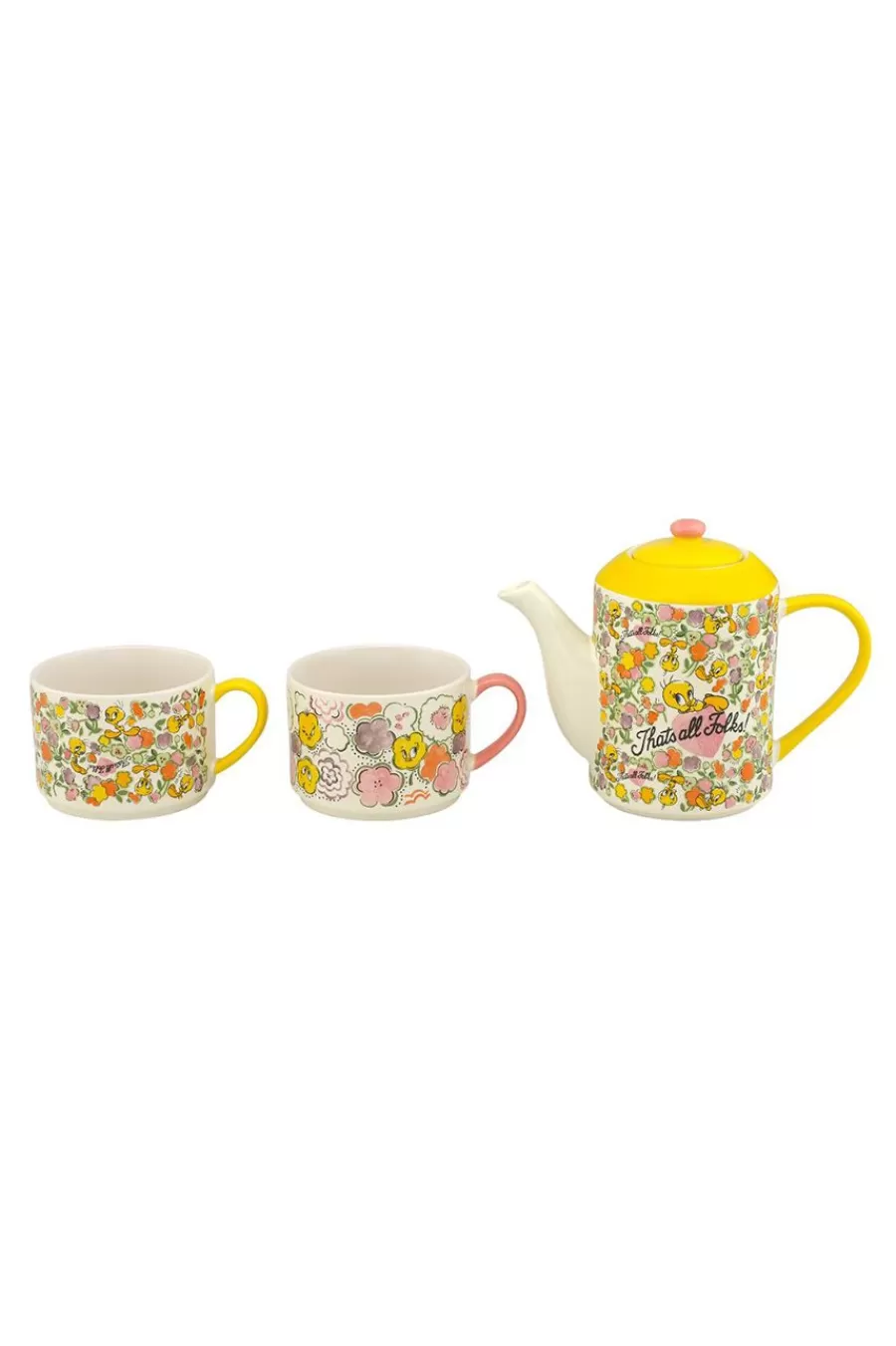 Cath Kidston Looney Tunes Tweety Ditsy Boxed Tea For Two Yellow Online