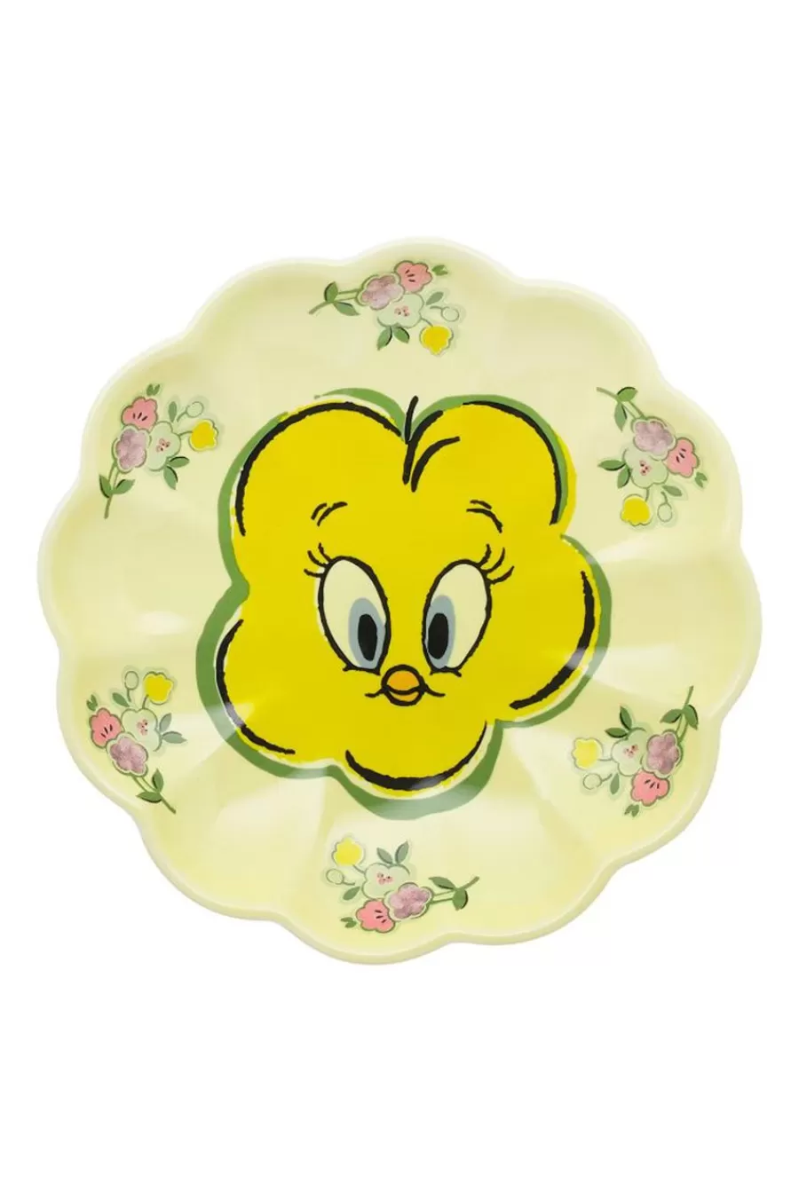 Cath Kidston Looney Tunes Tweety In Bloom Scallop Dish Yellow Store