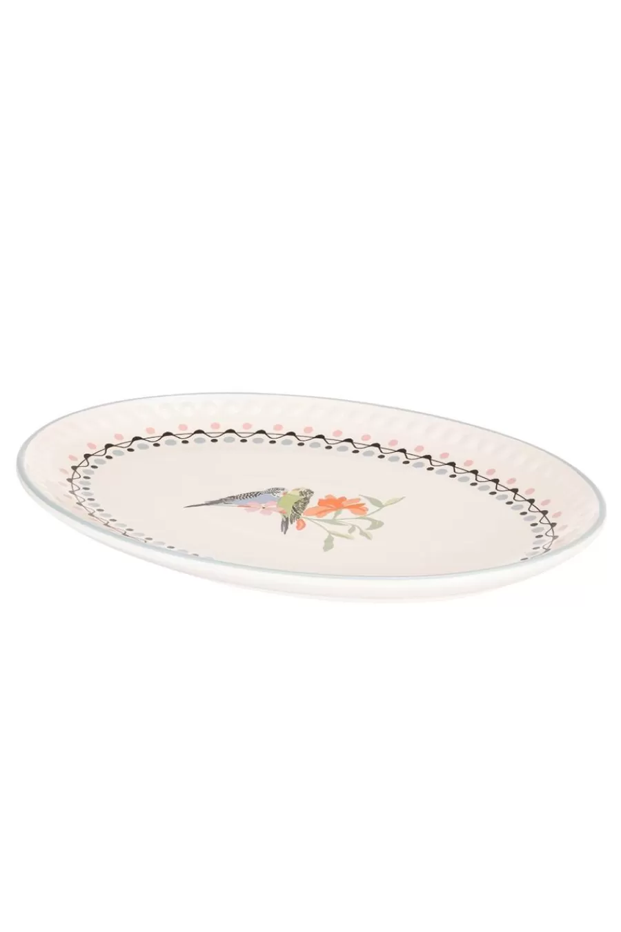 Cath Kidston Love Budgies Oval Platter Multi Store