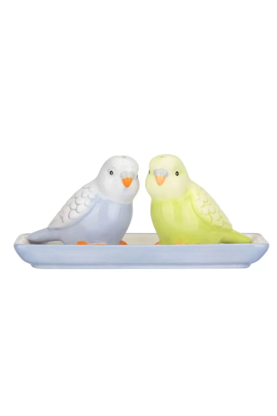 Cath Kidston Love Budgies Salt & Pepper Shakers On Tray Multi Sale