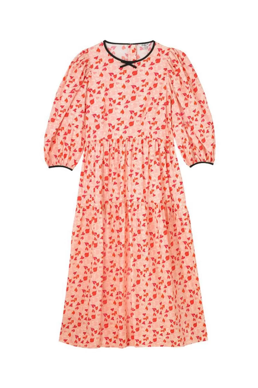 Cath Kidston Marble Hearts Ditsy Soft Waisted Dress Pink Hot