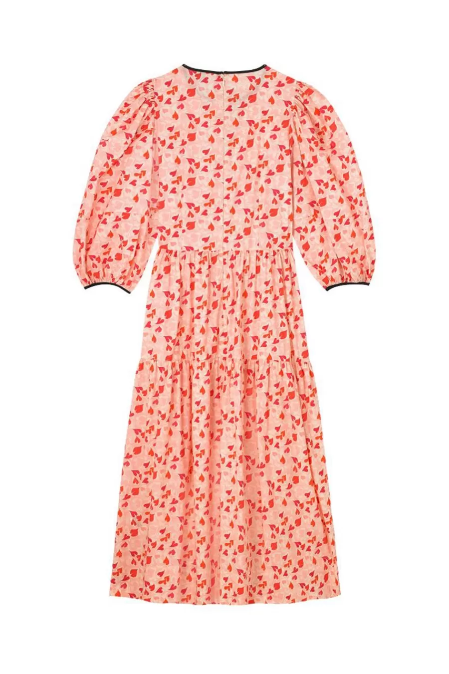 Cath Kidston Marble Hearts Ditsy Soft Waisted Dress Pink Hot