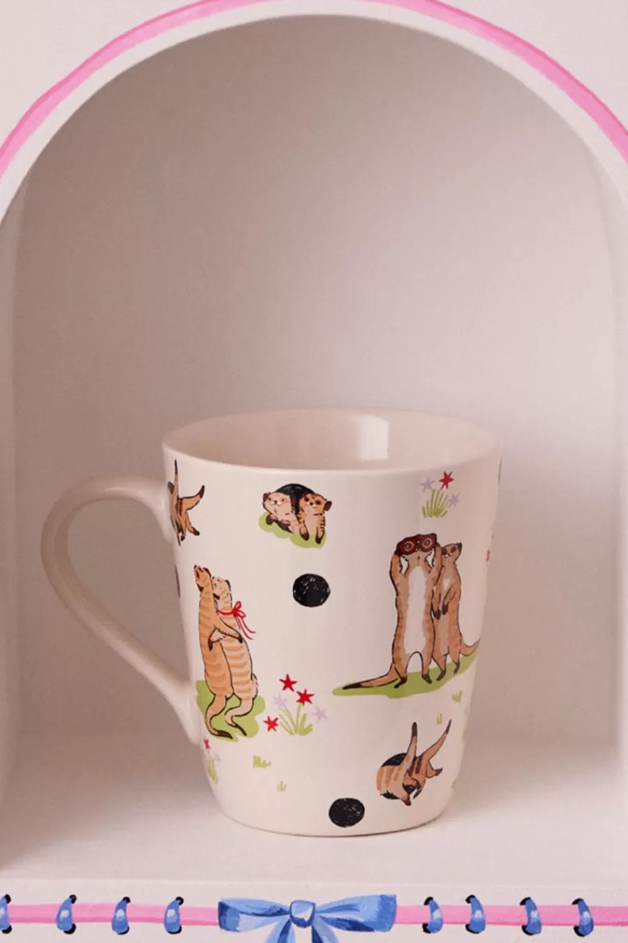 Cath Kidston MEERKATS STANLEY MUG Cream Discount