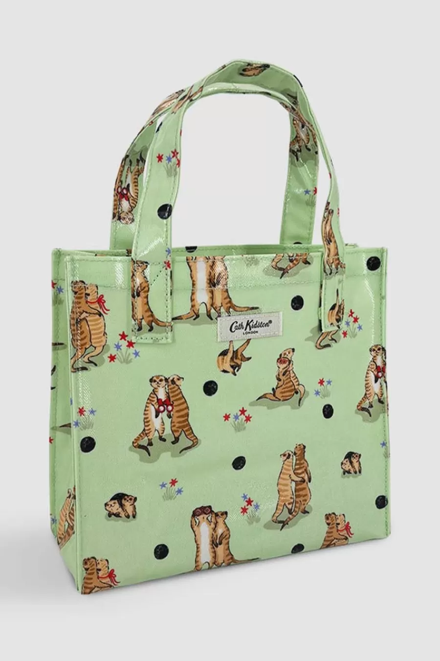 Cath Kidston MEERKATS SMALL BOOKBAG Green Outlet