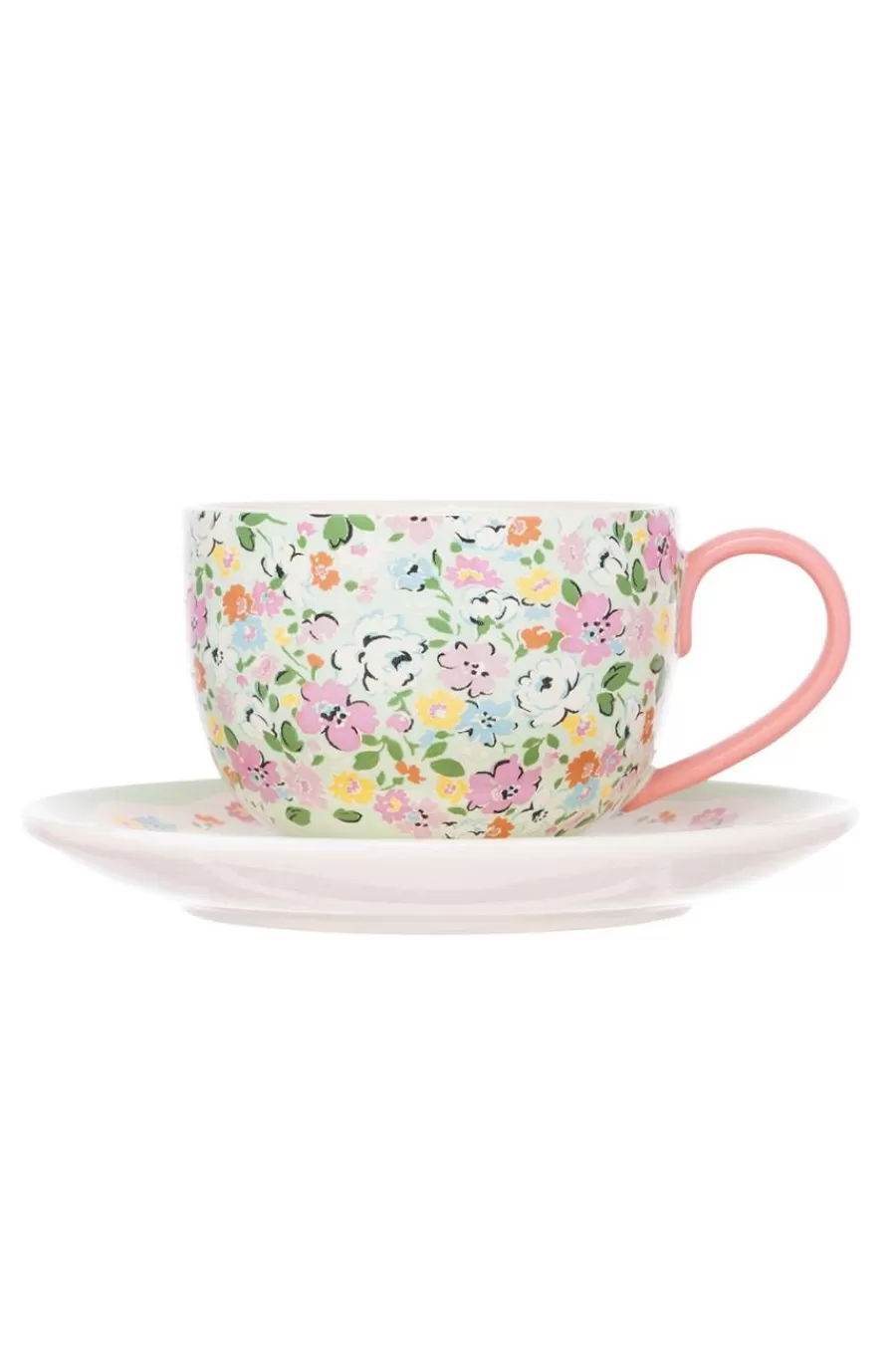 Cath Kidston MEWS DITSY SAGE TEACUP & SAUCER Green Outlet