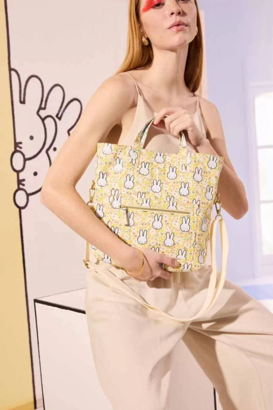 Cath Kidston MIFFY DITSY REVERSIBLE CROSSBODY Yellow Cheap