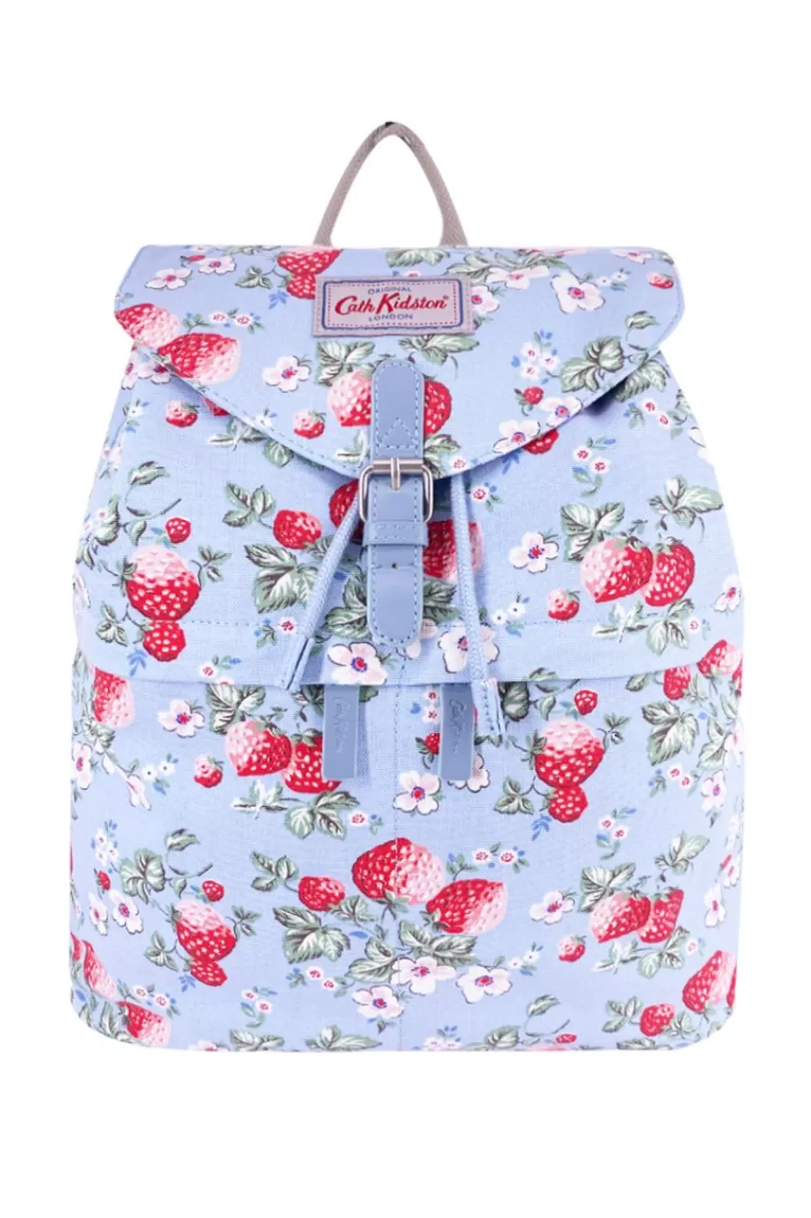 Cath Kidston Mini Wild Strawberry Drawstring Backpack Blue Outlet