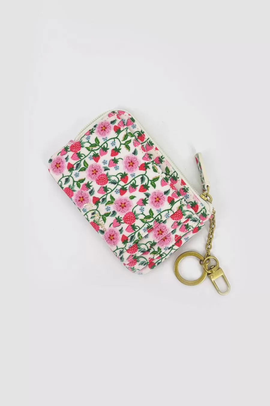 Cath Kidston STAWBERRY DITSY CARD & COIN PURSE Cream Hot