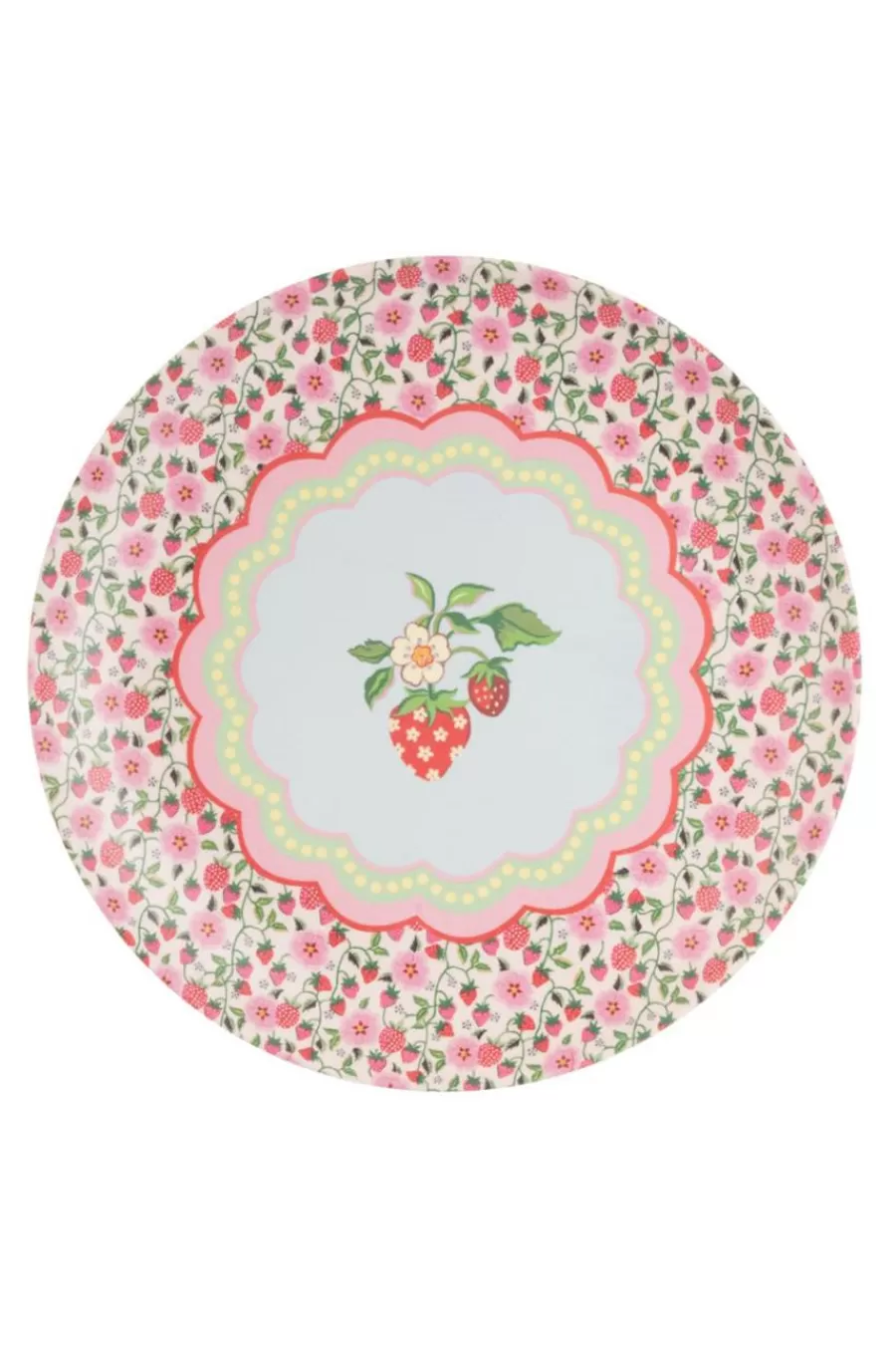 Cath Kidston STRAWBERRY 4PK MELAMINE PICNIC DINNER PLATES Multi Outlet