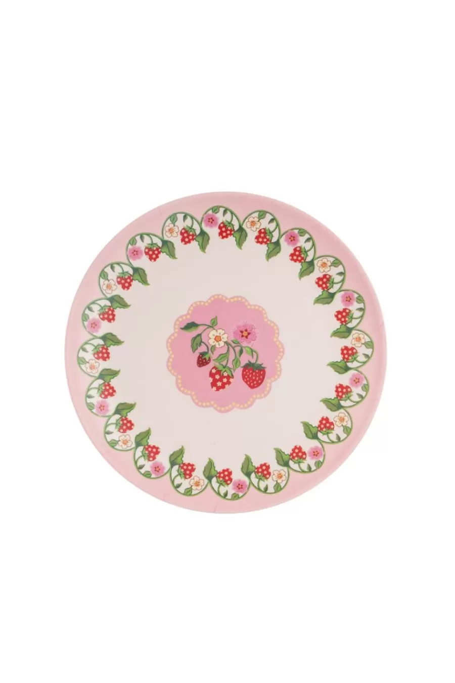 Cath Kidston STRAWBERRY 4PK MELAMINE PICNIC SIDE PLATES Multi Hot