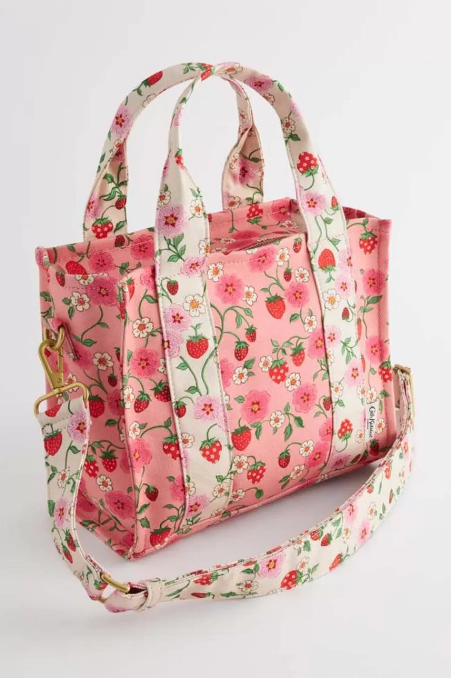 Cath Kidston STRAWBERRY SMALL MINI BONDED TOTE Pink Best Sale