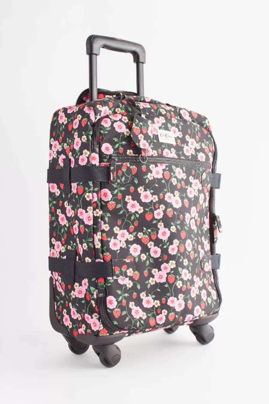 Cath Kidston STRAWBERRY SUITCASE WHEELS (22" Check-in Suitcase) Black Shop