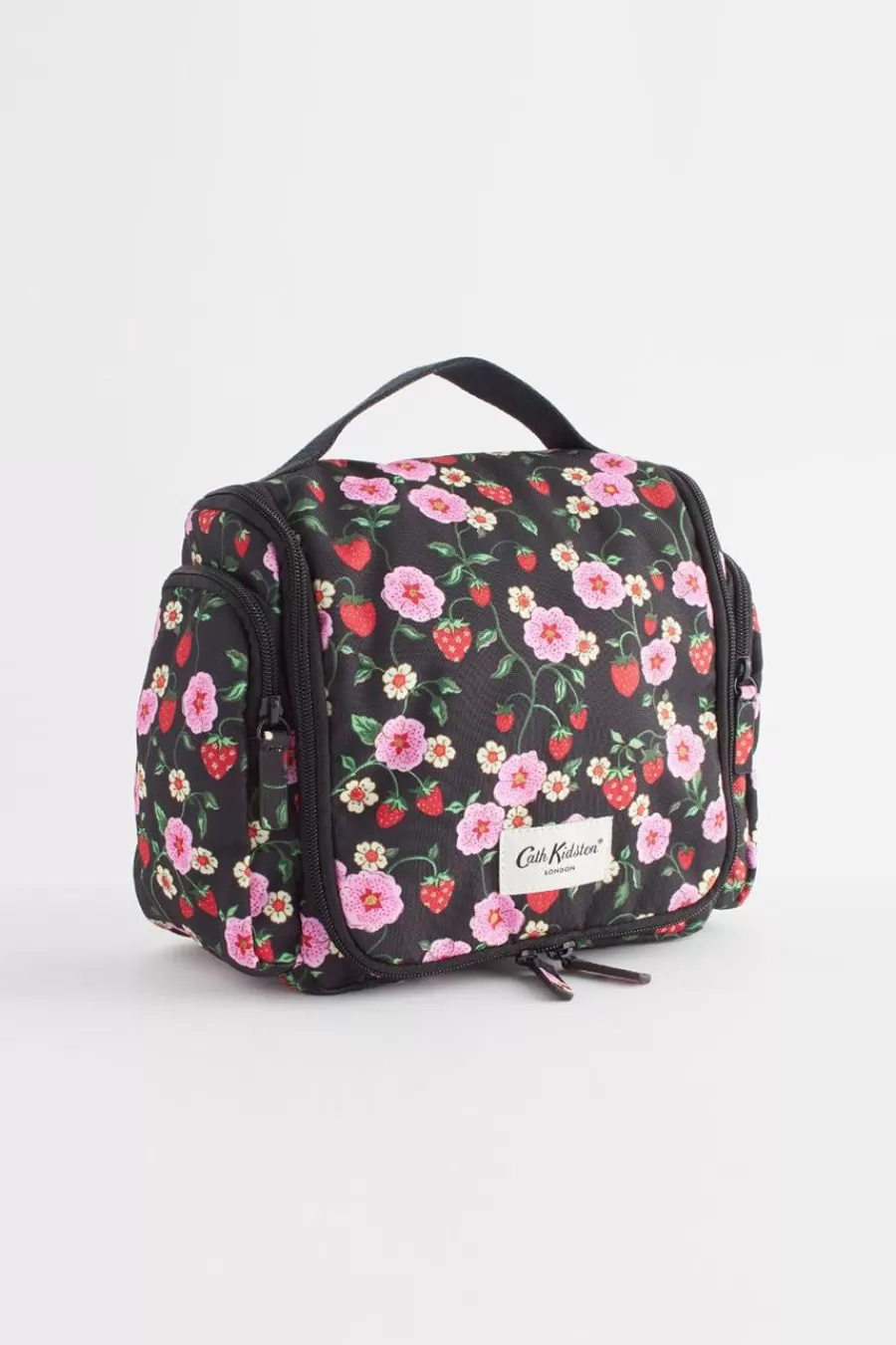 Cath Kidston STRAWBERRY WASH BAG Black Flash Sale