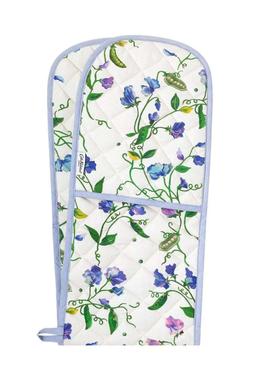 Cath Kidston Sweet Pea Double Oven Glove Cream/Blue Cheap