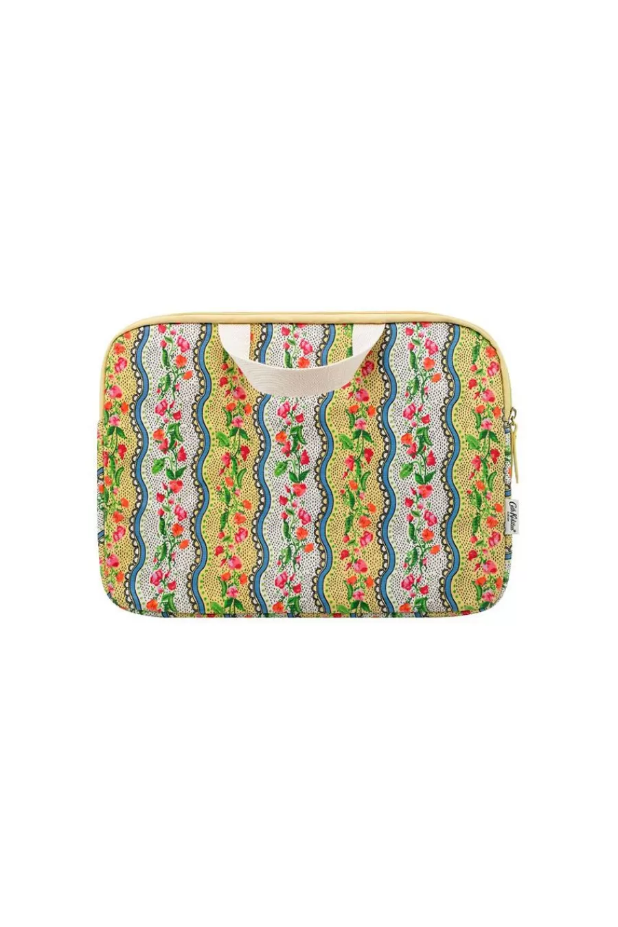 Cath Kidston Sweet Pea Stripe 15" Laptop Sleeve With Handle Yellow Best Sale