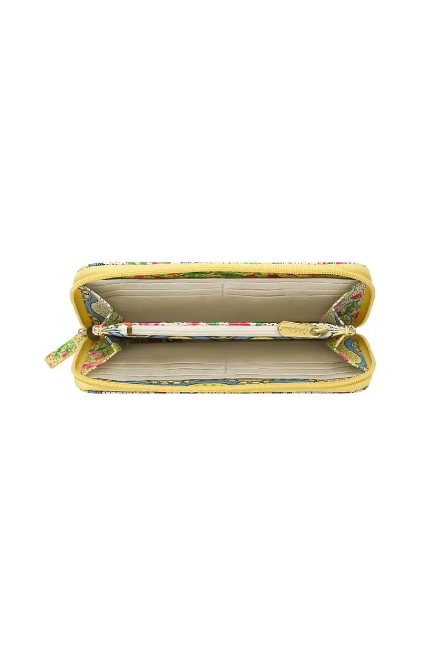 Cath Kidston Sweet Pea Stripe Small Continental Zip Wallet Yellow Store