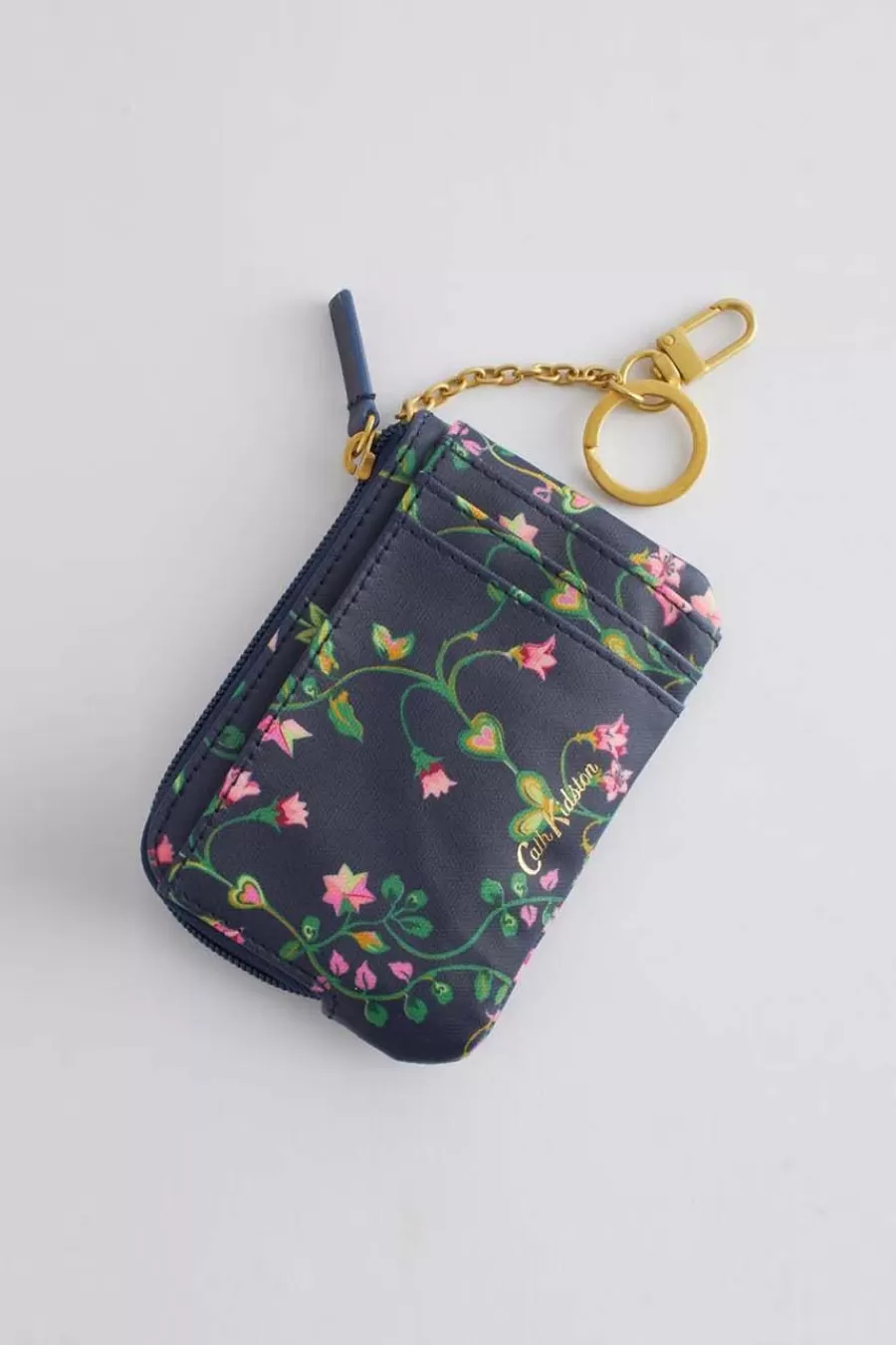 Cath Kidston TWIN FLOWERS CARD & COIN PURSE Navy Store