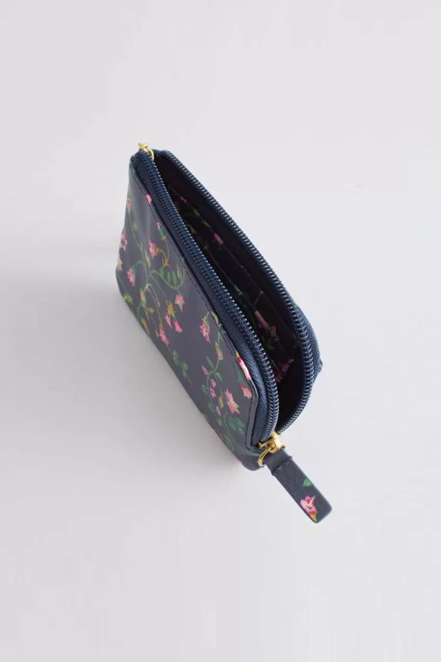 Cath Kidston TWIN FLOWERS CARD & COIN PURSE Navy Store