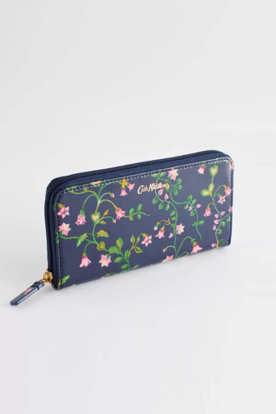 Cath Kidston TWIN FLOWERS CONTINENTAL WALLET Cream Cheap