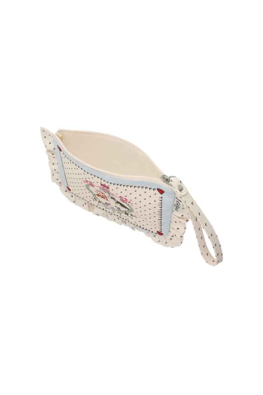 Cath Kidston Wedding Frill Wristlet Pouch - Mr And Mrs Cream Shop